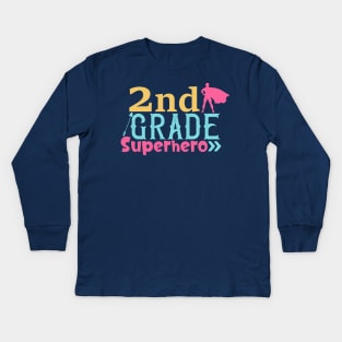 Second Grade Superhero Kids Long Sleeve T-Shirt